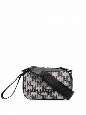 Жакардови чанта тип „портмоне“ Karl Lagerfeld черно