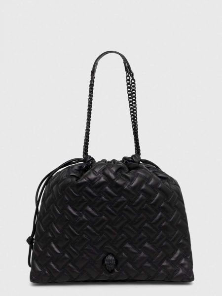 Кожаная сумка шоппер Kurt Geiger London черная