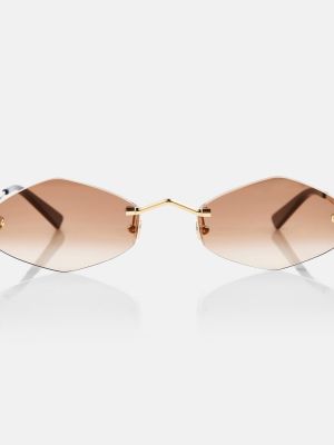 Ochelari de soare cu imprimeu geometric Cartier Eyewear Collection auriu