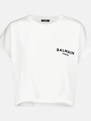 Pamučna majica Balmain bijela