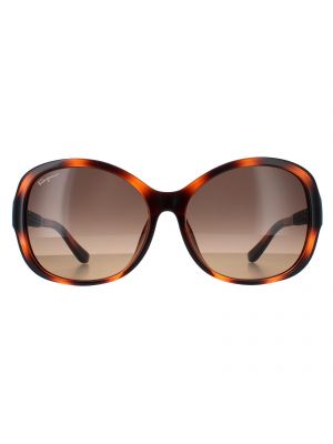 Коричневые очки солнцезащитные Salvatore Ferragamo
