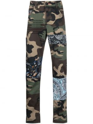 Straight leg jeans con stampa camouflage Philipp Plein verde