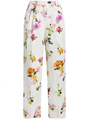 Pantalon à fleurs à imprimé large Aje blanc