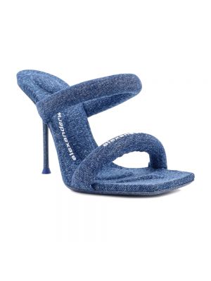 Sandalias de nailon con estampado Alexander Wang azul