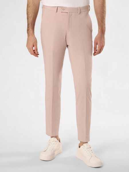Spodnie slim fit Finshley & Harding London różowe