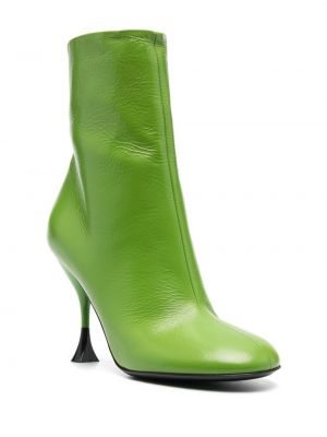 Ankle boots na zamek 3juin zielone
