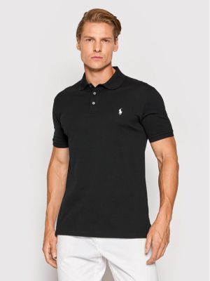 Polo marškinėliai slim fit Polo Ralph Lauren juoda