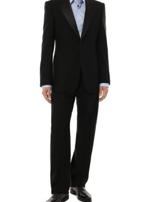 Шерстяной костюм Giorgio Armani черный