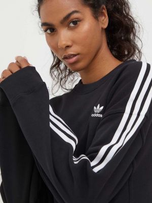 Bavlněná mikina s aplikacemi Adidas Originals černá