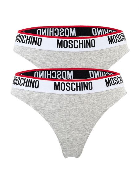 Стринги Moschino Underwear серые
