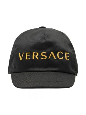 Czapka z daszkiem Versace czarna
