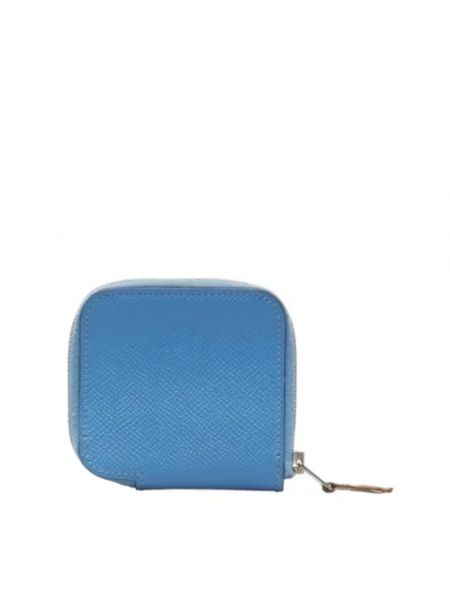 Monedero de cuero retro Hermès Vintage azul