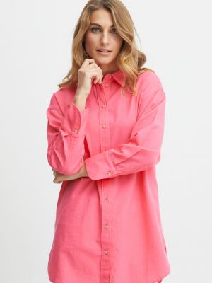 Λινό πουκάμισο Fransa ροζ