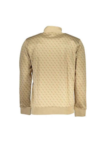 Jersey con cremallera de algodón de tela jersey Guess beige