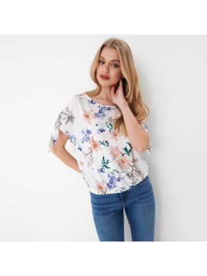 Bluză cu model floral Mohito alb