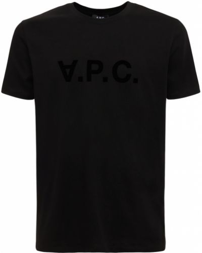 Camiseta de algodón A.p.c. negro