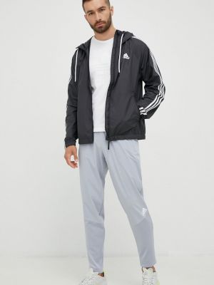 Спортивные штаны с принтом Adidas Performance серые