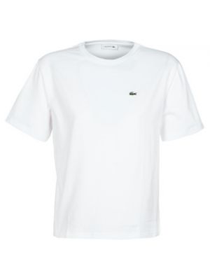 Biała koszulka z krótkim rękawem Lacoste