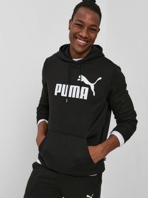 Bluza z kapturem z nadrukiem Puma czarna