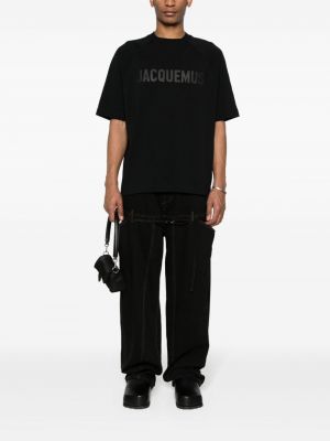 T-shirt aus baumwoll Jacquemus schwarz
