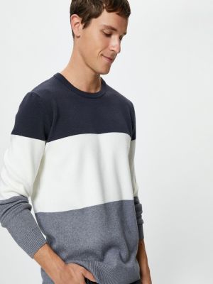 Sweter w paski Koton niebieski