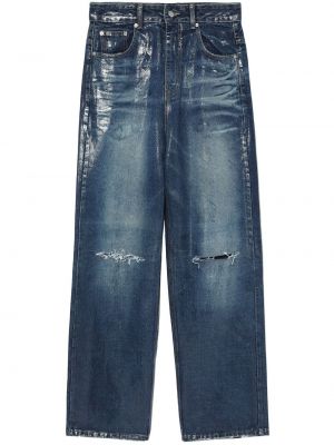 Voľné obnosené džínsy We11done modrá