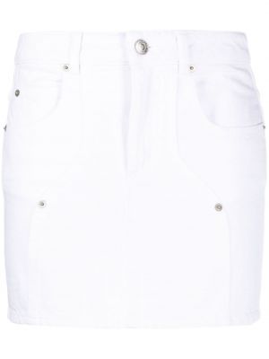 Mini spódniczka bawełniana Marant Etoile biała