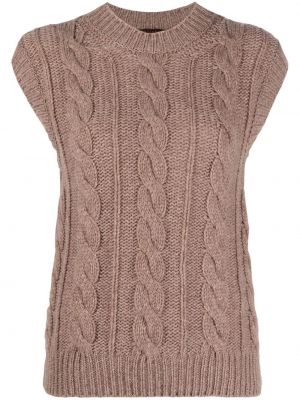 Kashmir ermeløs vest Incentive! Cashmere brun