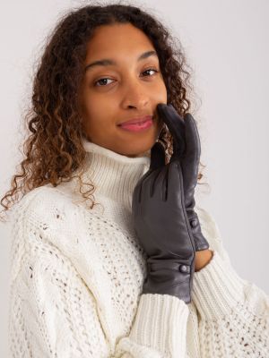 Mănuși cu nasturi Fashionhunters gri