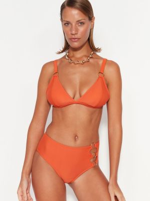 Bikini z visokim pasom Trendyol oranžna