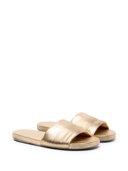 Nahast sandaalid Marsell kuldne