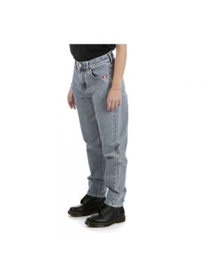 Proste jeansy relaxed fit Amish niebieskie