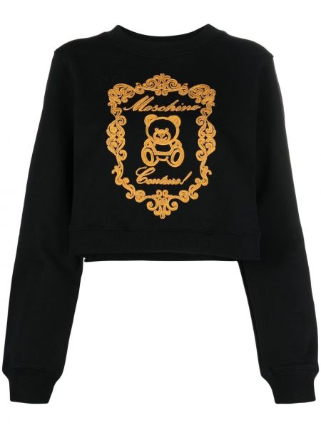 Rund hals sweatshirt Moschino svart