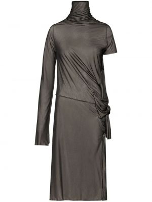 Асиметрична миди рокля Maison Margiela черно