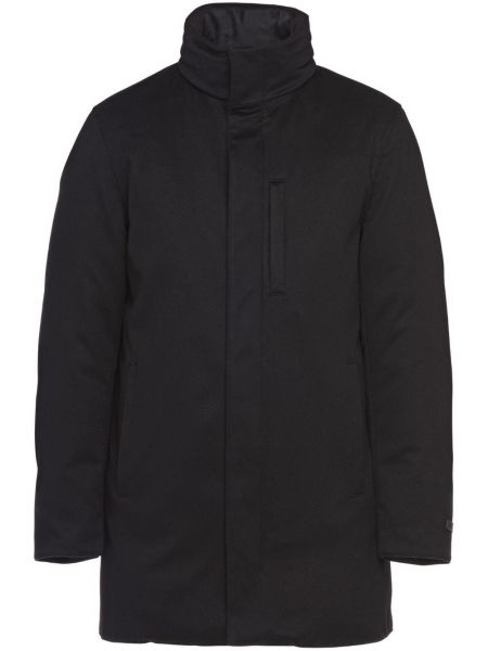 Veste longue en soie en cachemire Prada noir