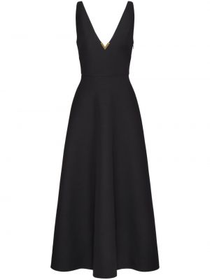 Večernja haljina od krep Valentino Garavani crna