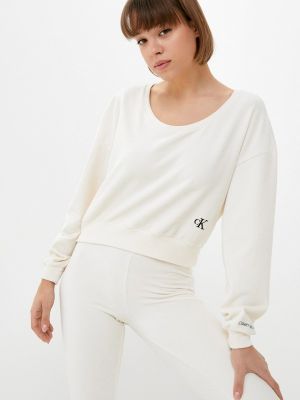 Джинсовый свитшот Calvin Klein Jeans, белый