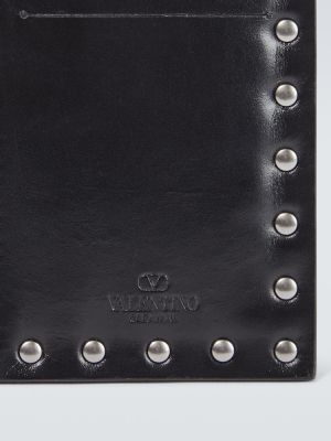 Δερμάτινος πορτοφόλι Valentino Garavani μαύρο