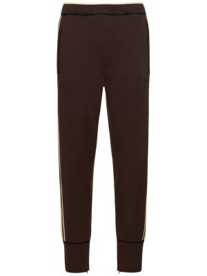 Pantalones de lana de punto Adidas Originals marrón