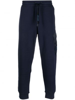 Памучни карго панталони Armani Exchange синьо