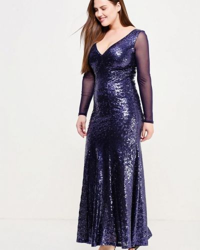 Вечернее платье Goddiva Size Plus, синее