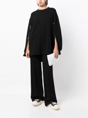 Medvilninis džemperis su užtrauktuku Yohji Yamamoto juoda
