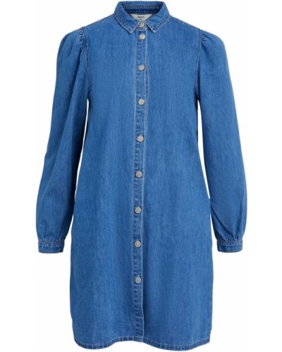 Košeľové šaty Object modrá