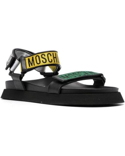 Sandales à imprimé Moschino jaune