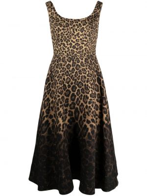 Leopardí midi šaty s potiskem Valentino Garavani