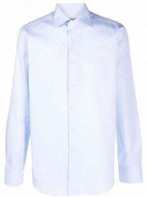 Camisa con botones Canali azul