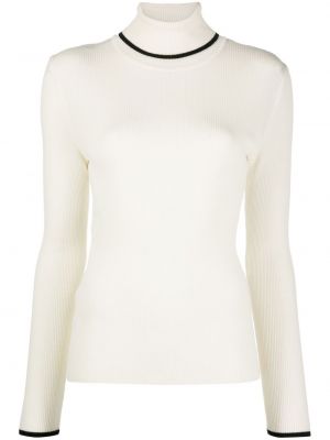 Вълнен пуловер Boutique Moschino бяло