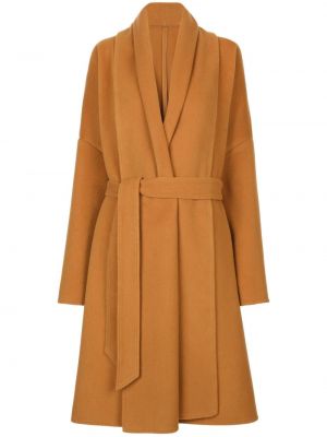 Kašmírový kabát Dolce & Gabbana hnedá