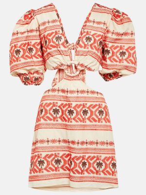 Kleid aus baumwoll mit print Johanna Ortiz rot