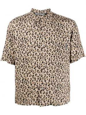 Leopardí košile s potiskem Palm Angels